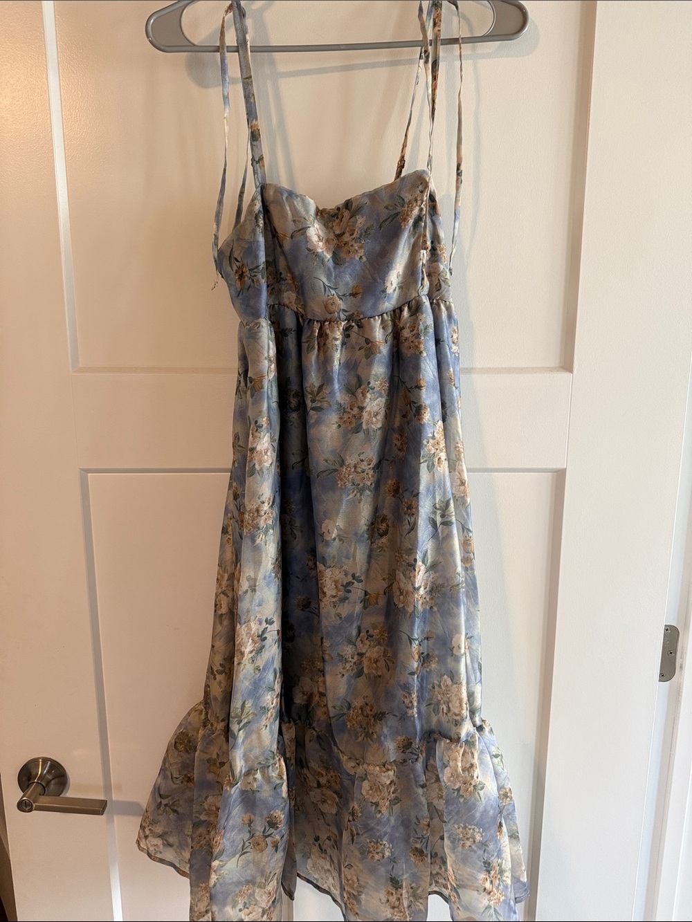 wild fable Blue Floral Strapless Midi Dress